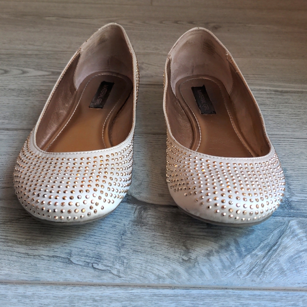 Vintage Material Girl Gold/Rose Gold Flats